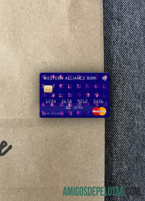 Frente Photolook do Mastercard do Banco Western Alliance dos EUA modelo